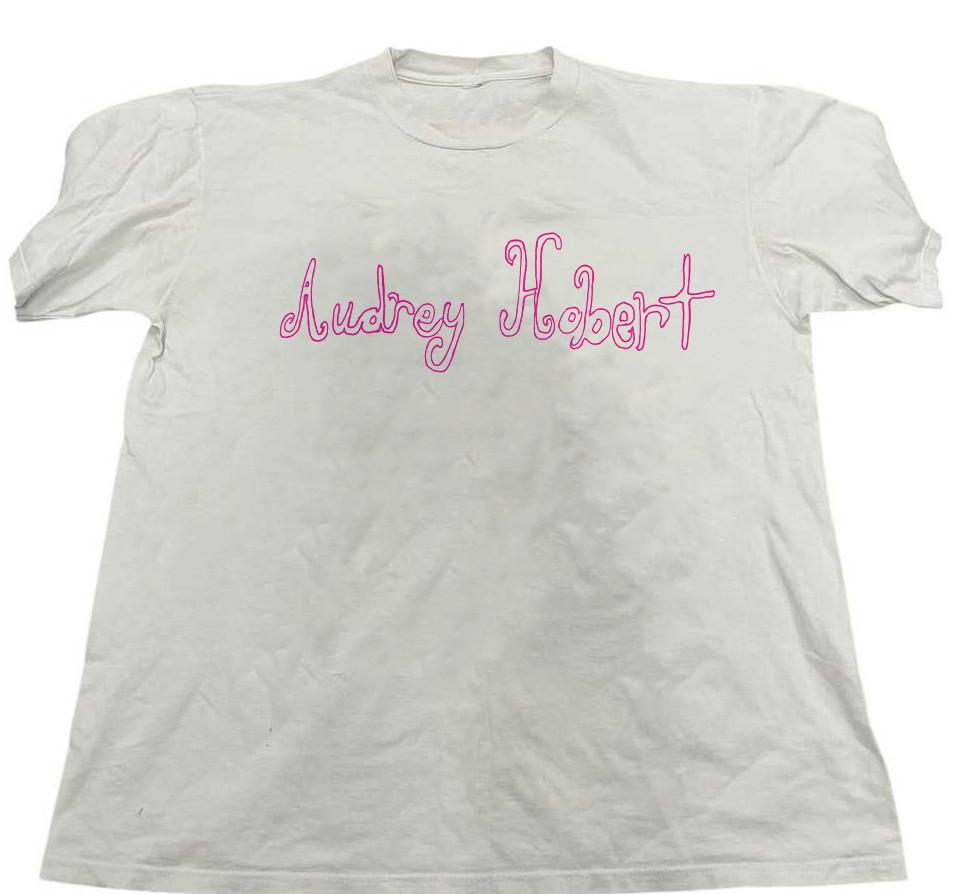 Audrey Hobert Logo White Cotton Shirt Full size S-5XL L332 XXL