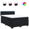 VidaXL Sommier à lattes de lit avec matelas Noir 140x190 cm Velours, lit, lit à plate-forme, lit à panneaux, meuble de 3288614