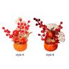 Neujahrsdekoration Schreibtisch Fu-Zeichen Blumentopf Rote Beere für Hochzeit Büro China Frühlingsfest Innen Einzugsgeschenk