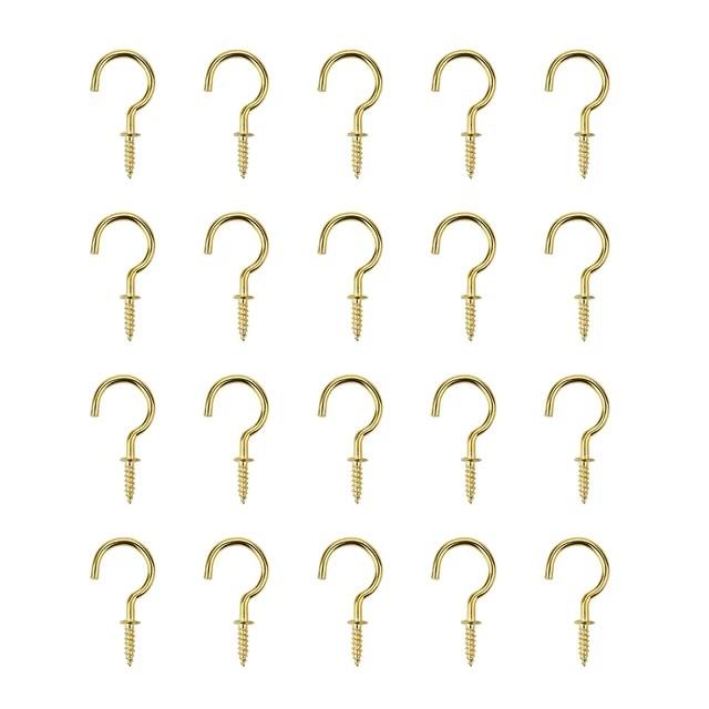 Mini Ceiling Screw Hooks Iron Hanger for Outdoor String Lights Hanging Plants Mug Arts Decorations Cup Extend Hooks