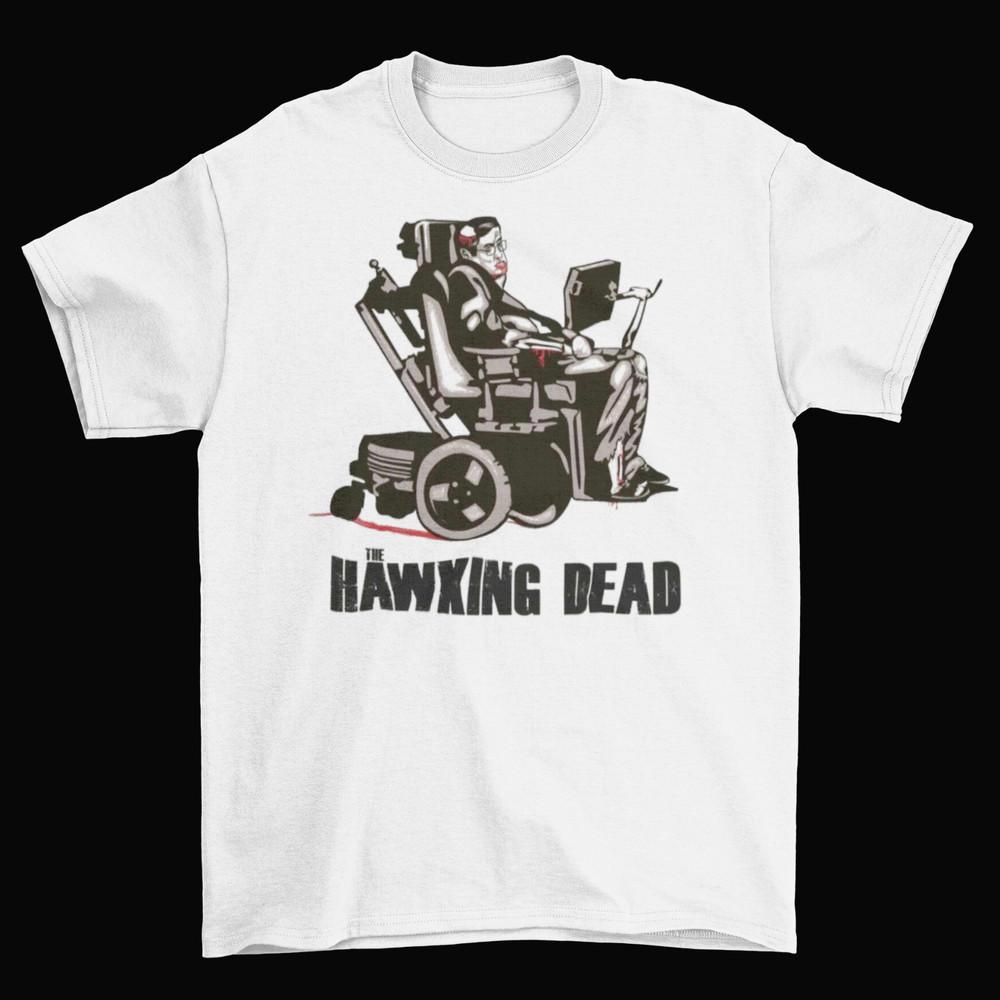 Футболка Стивен Хокинг Унисекс Хлопок ТВ Размеры Ходячие мертвецы AMC Зомби Новая Унисекс Футболка L