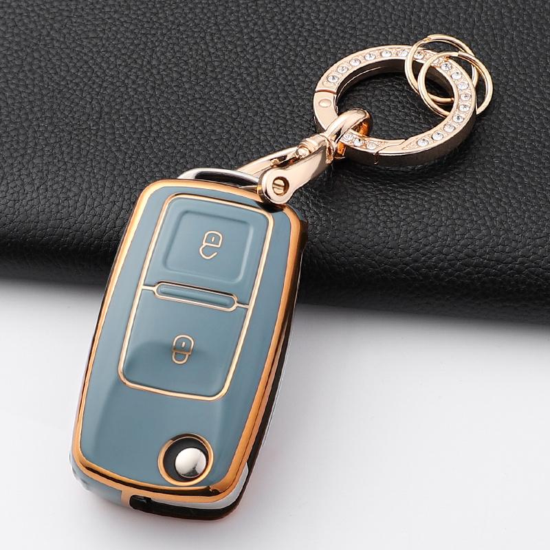 

New Tpu Car Key Case Cover Shell For Vw Volkswagen Polo Tiguan Passat Golf Jetta Lavida Skoda Octavia 2 3 Button Accessories