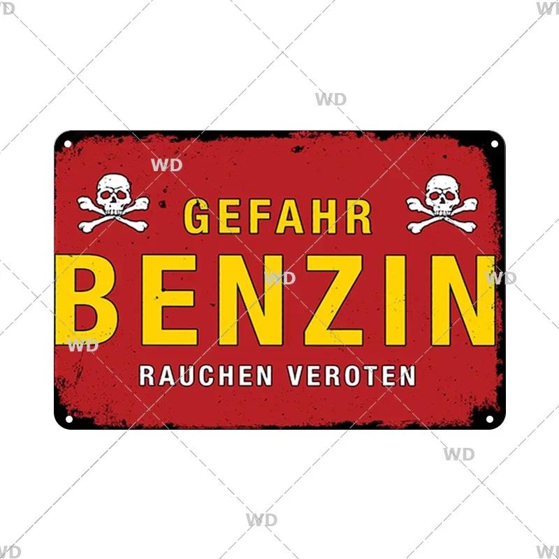 CautionCharm Vintage Metal Plaque - Warn Slogan Design - Great for Door, Factory & Home Wall Decor - Retro Caution Sign Poster