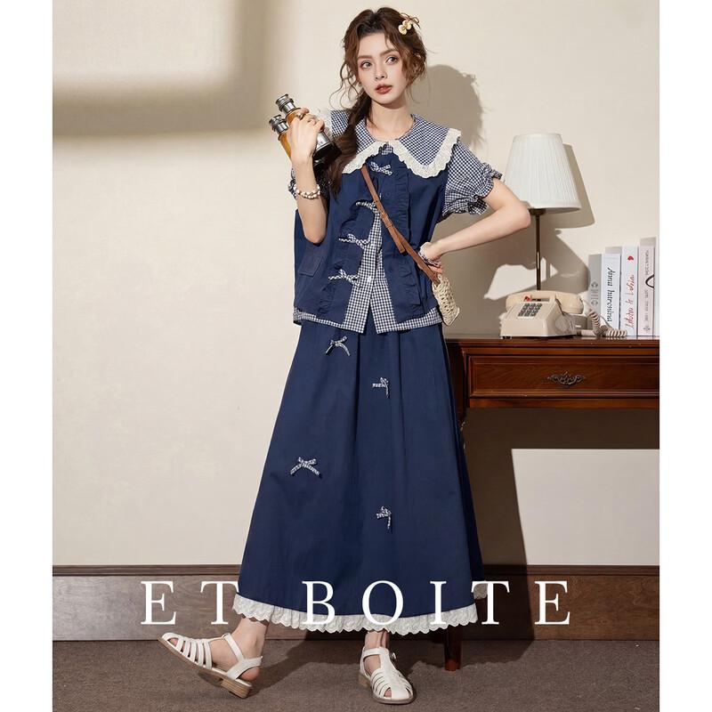 ET BOITE Bow College Style 3-Piece Summer Set M