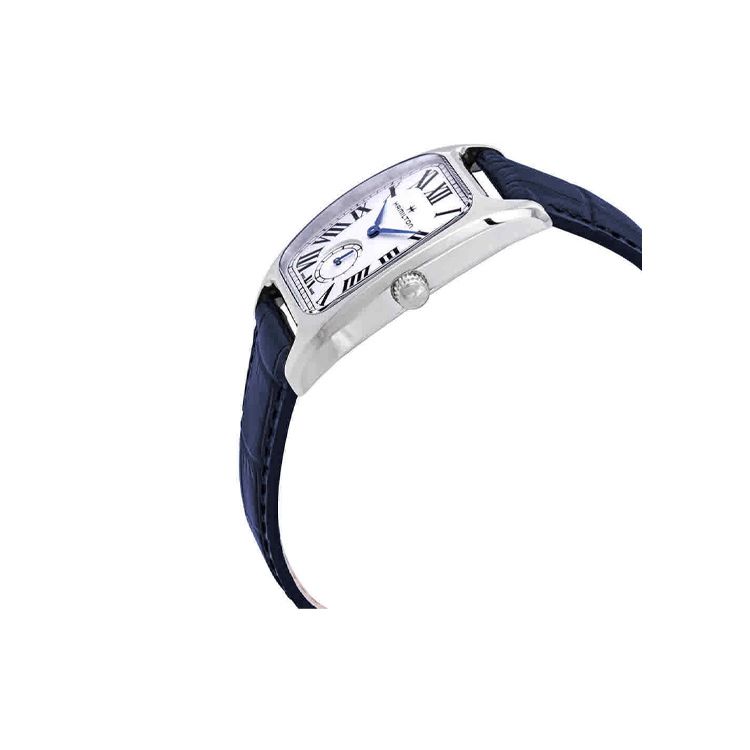 Hamilton American Classic Series Quartz Movement 50m Water Resistant Watch 27.3mm White Dial Stainless Steel Crystal Case Leather Strap H13421611