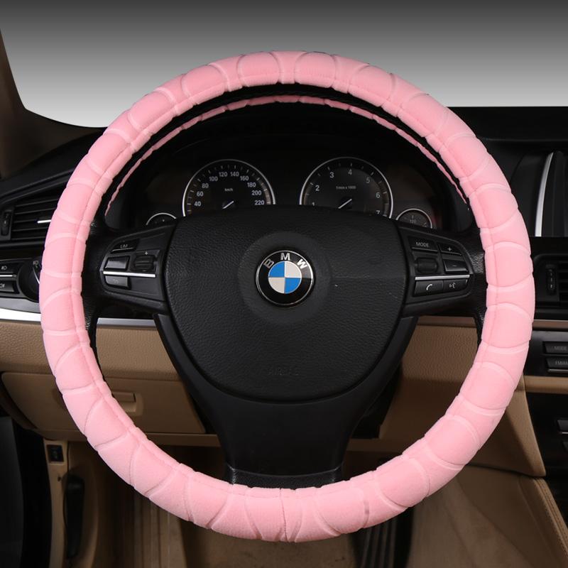 Winter Plush Car Steering Wheel Cover, Soft, Skin Friendly, Non-slip Breathable Universal Handle Cover