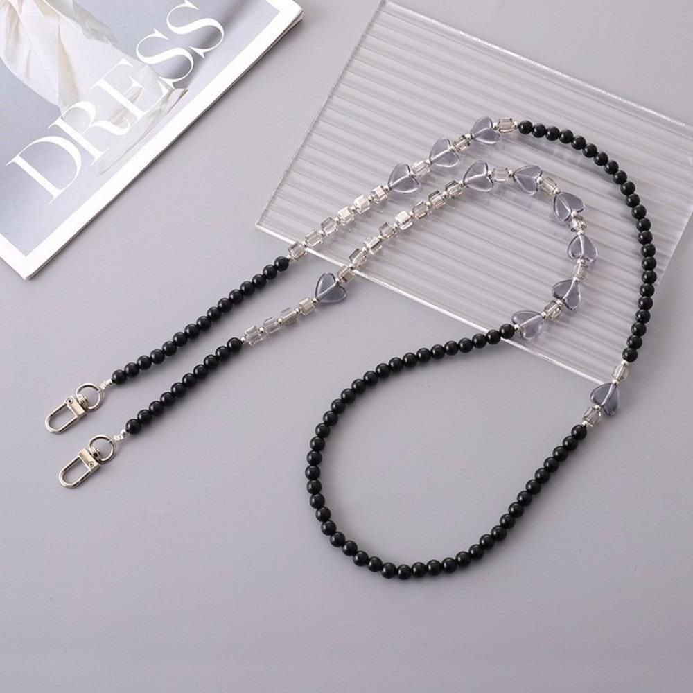 Acrylic Beads Crossbody Phone Strap Crossbody Style Phone Lanyard Charm Daily Carry