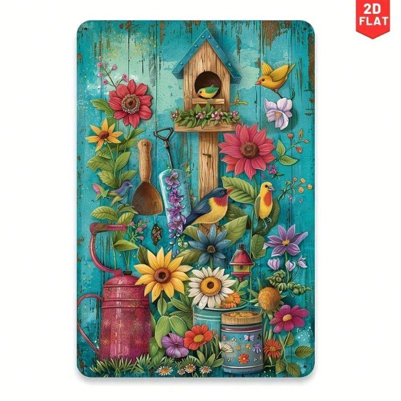 Retro Metal Tin Sign Farmhouse Wall Art Living Room Balcony Decor