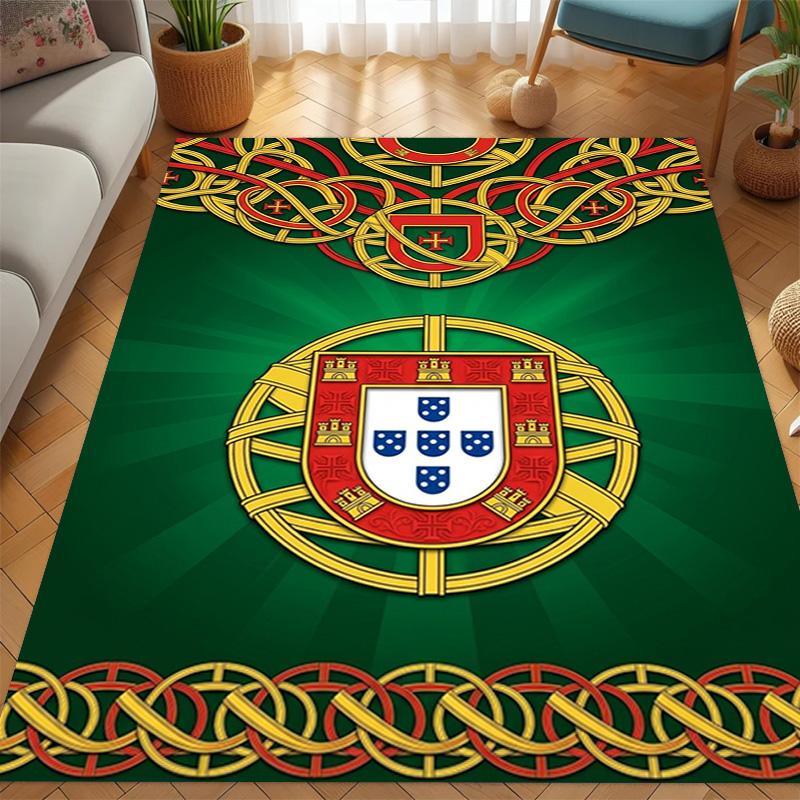 Portuguese Heritage Emblem Carpet Living Room and Bedroom Mats Home Decor Christmas Gifts Office Chair Cushion Bathroom Mat