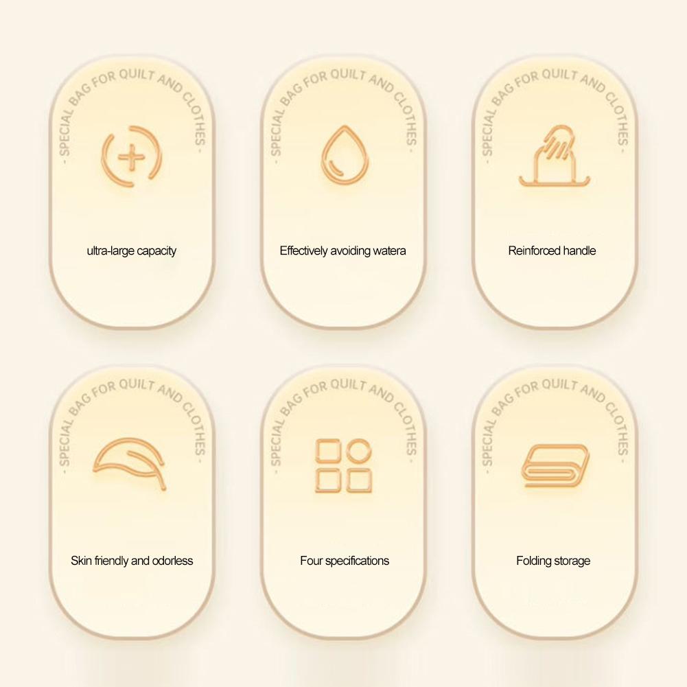 Closet Clothes Organizer Non-Woven Clothing Quilt Storage Container Dustproof Quilt Storage Basket for Blankets Clothes Sweaters