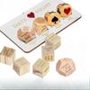 Wooden Board Game Color Dice, Beech Carved Peach Head Piece Set, Colorful Handle Piece Toy, Extra Large Size