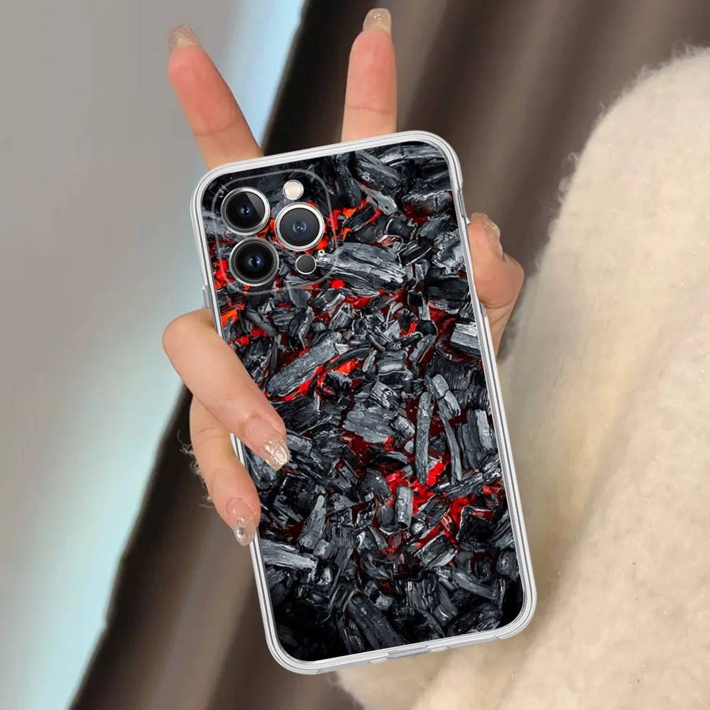 Forged Carbon Fundas Transparent Soft Phone Case For IPhone 15 12 14 16 17 13 Plus 11 Pro Max 13 Pro