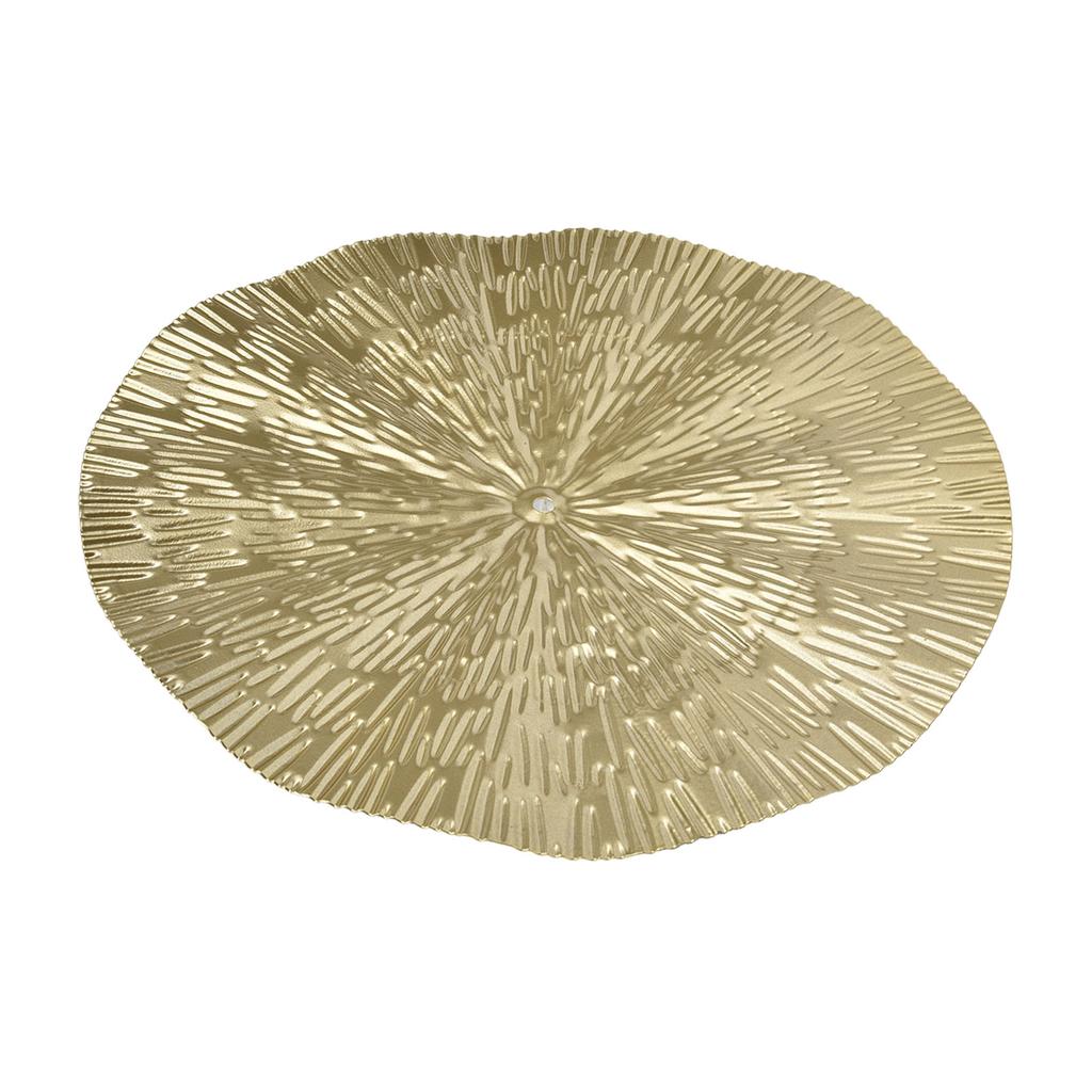 Round Wall Art Decor Elegant Style Iron Material 24.5cm/9.6in Delicate Texture Appearance Golden