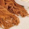 Knitted Blanket Sofa Blanket Cover Blanket Tassel Thin Blanket Office Air Conditioning Blanket Bay Window Blanket Summer Nap Blanket All-season
