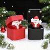 1/2/4Pcs Christmas Middle Finger In A Box Ornament Pop-up Santa Claus Reindeer Snowman Box Desktop Decoration Tricky Props Gag Prank Gift