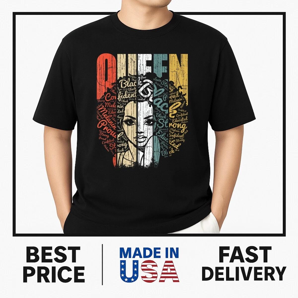 Juneteenth Shirts Women Black History Outfit Educated Queen T-Shirt BESTSELLER XXXL
