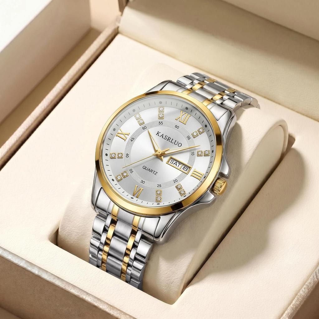 Men'S Watch Double Calendar Quartz Watch Waterproof Luminous Fashion High Value Men'S Watch