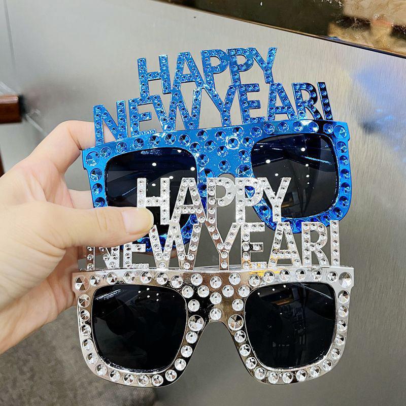 Funky Glasses For Christmas 2026 And  Year'S Gifts Happy  Year Decorative Glasses Party Props  Year Party Supplies