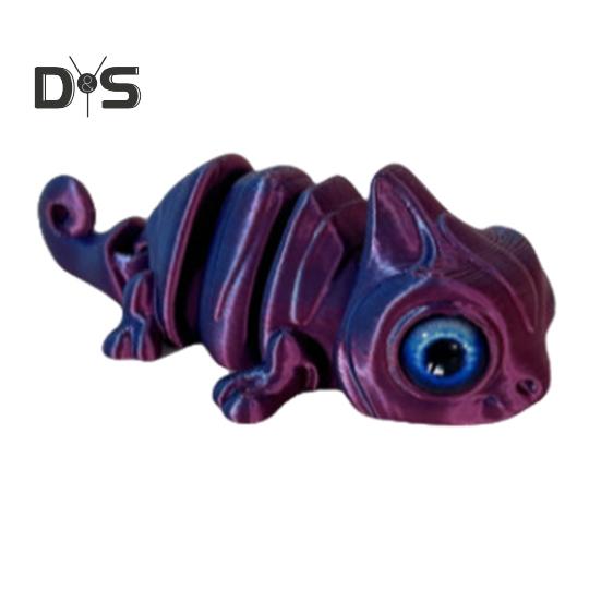 

3D-печатная фигурка ящерицы с подвижными суставами, мини-фигурка из кабрита, шарнирная модель животного, игрушка для домашнего офиса, книжной полки, украшения для рабочего стола, орнамент синий/красный