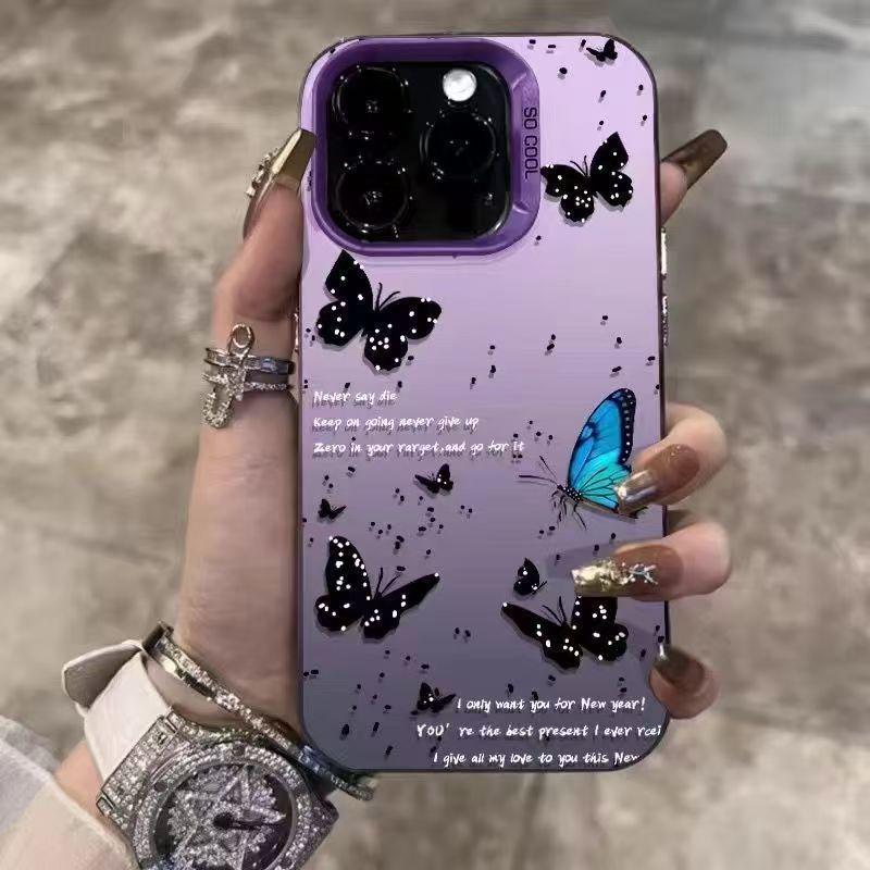 Polka Dot Butterfly Case for iPhone 15 ProMax/14/16 iPhone 14 Pro