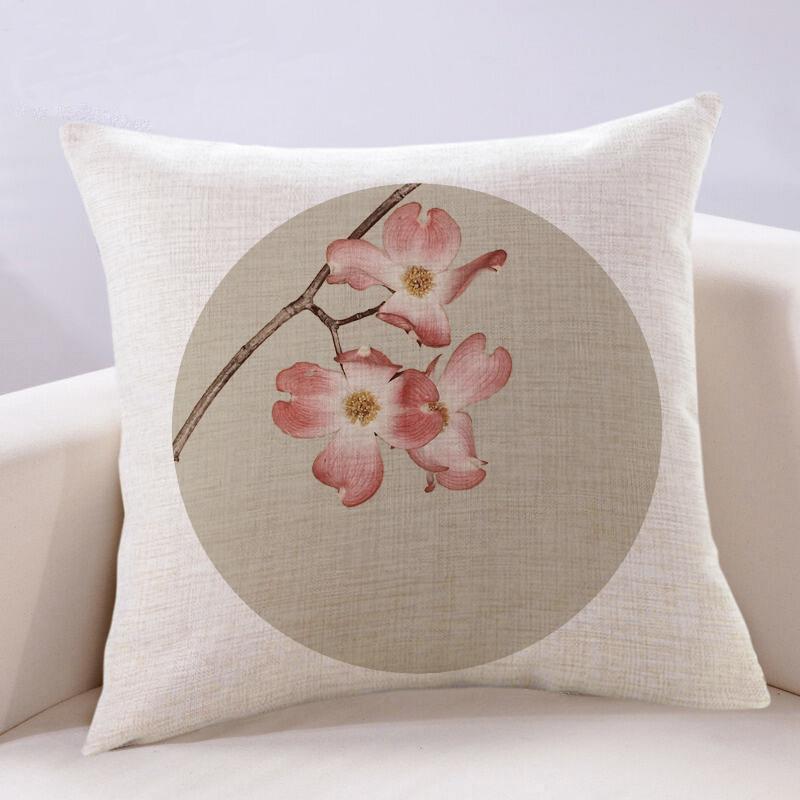 Наволочка в китайском стиле дзен в стиле ретро хлопково-льняная наволочка двусторонняя наволочка с принтом 40x4045x4550x5040x60 см 450mm450mm 4349₽