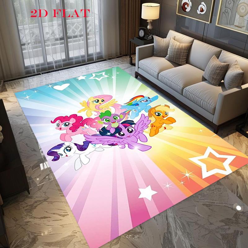 Dreamy Ponies Friendship Hug Carpet Home Decor Printing Dormitory Decoration Bathroom Mat Protective Pad