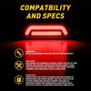 LED Third 3Rd Brake Light Black For 99-16 Ford F250 F350 Super Duty Cargo USEOA