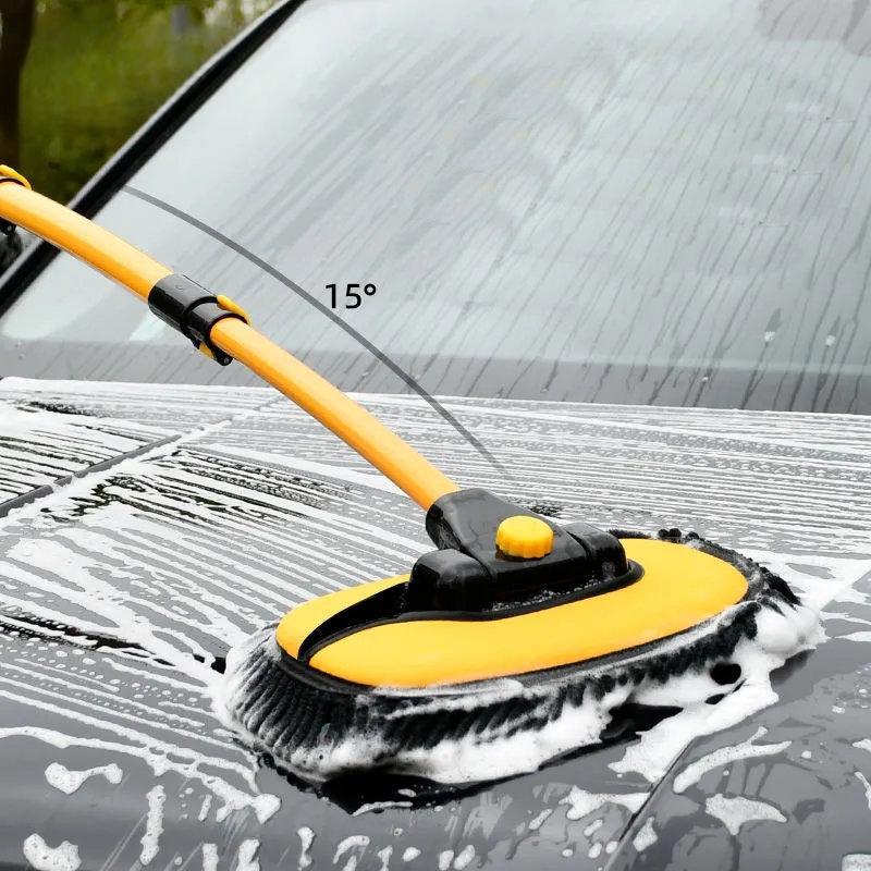1PC New Car Wash Mop Cleaning Brush Telescoping Long Handle Cleaning Mop Retractable Bent Bar Car Wash Brush Car Cleaning Tools