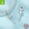 Personalized Fashion Love Key Diy Pendant Accessories, Lucky Charm S925 Silver Bracelet Beaded