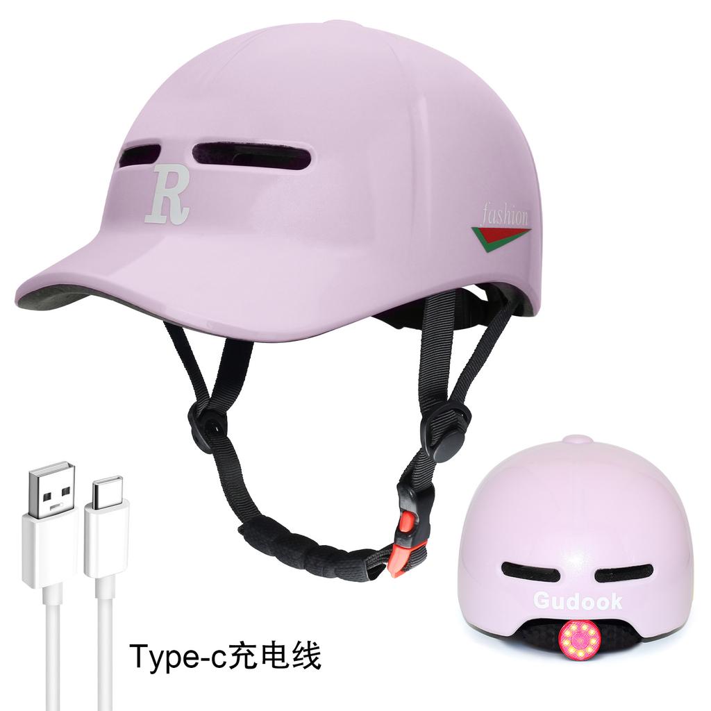 Integrated Baseball Cap Leisure Bicycle Riding Commuter Four Seasons Helmet Skateboard Roller Skating Baseball Motorcycle Cap