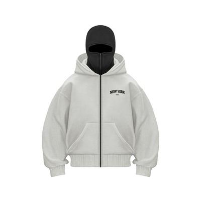 New York 199X Mikina s kapucí na zip Dvojitá kapuce odolná Vyšívaná vysoké kvality Těžká mikina Dámský streetwearový top