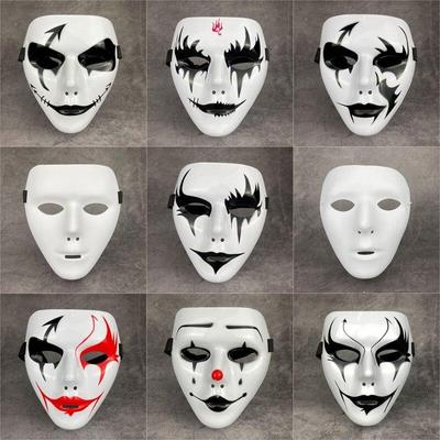 Gyerekmaszk Halloween kellékek Álarcos Teljes arcmaszk Hip Hop Felnőtt Kézzel festett Fehér Street Dance Férfi felnőtt maszk