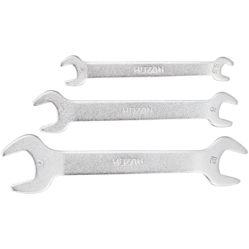 HOZAN Thin Flat Wrench Set, 3-Piece Set (5.5 X 7mm, 8 X 10mm, 12 X 14mm), Fits 2.3mm Plates, W-76
