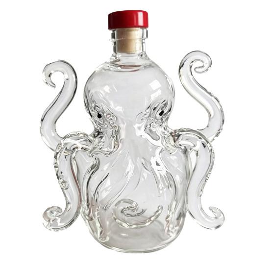 Octopus Whiskey Bottle Funny Decanter 320ml Unique 3D Glass Animal Liquor Dispenser