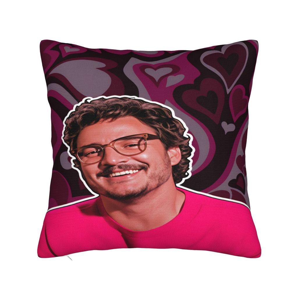 Pedro Pascal Pillowcases  Novelty Pillow Case For Sofa Car Home Decor Square Pillow Cover