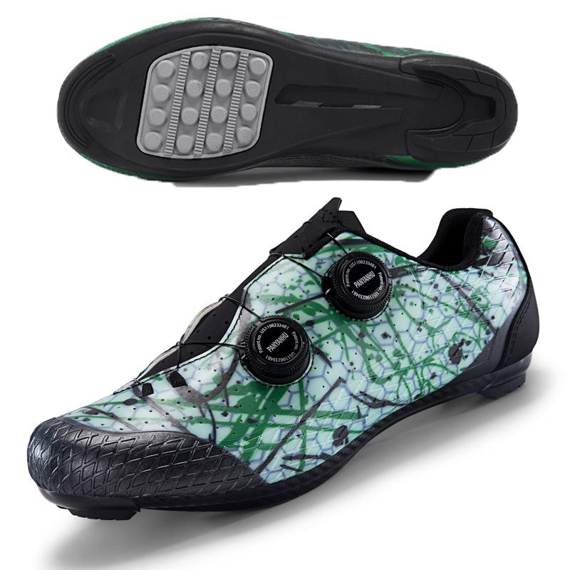 Sapatos Respiráveis SPD para Ciclismo de Estrada Para Homens Mulheres Sapatos de Bicicleta Com Fivela Rotativa Sapatos de Travamento Profissionais Para Bicicleta de Estrada Para Corrida & Uso Diário