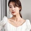 Elegant Titanium Steel Mermaid Pearl Necklace For Fashionable Women Unique Collarbone Accessory