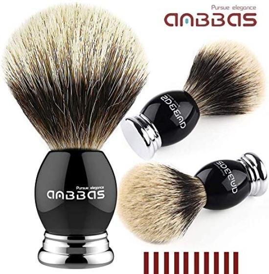 Shaving Brush Beard Badger Hair Shaving Pure Badger Hair Shaving Brush Anbbas® Set, Brush, Brush, Foaming, Men's (Brush)
