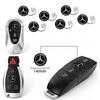 MEA4   14mm Car Key 3D Aluminum Logo Replacement Sticker Accessories For Mercedes-Benz GLC X253 X254 C-Class W205 W206 A-Class W177 GLA