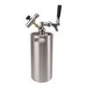Minicheg de 3,6L din Oțel Inoxidabil cu Robinet, Manometru 150PSI, Presurizat, Bere Artizanală pentru Preparare Acasă