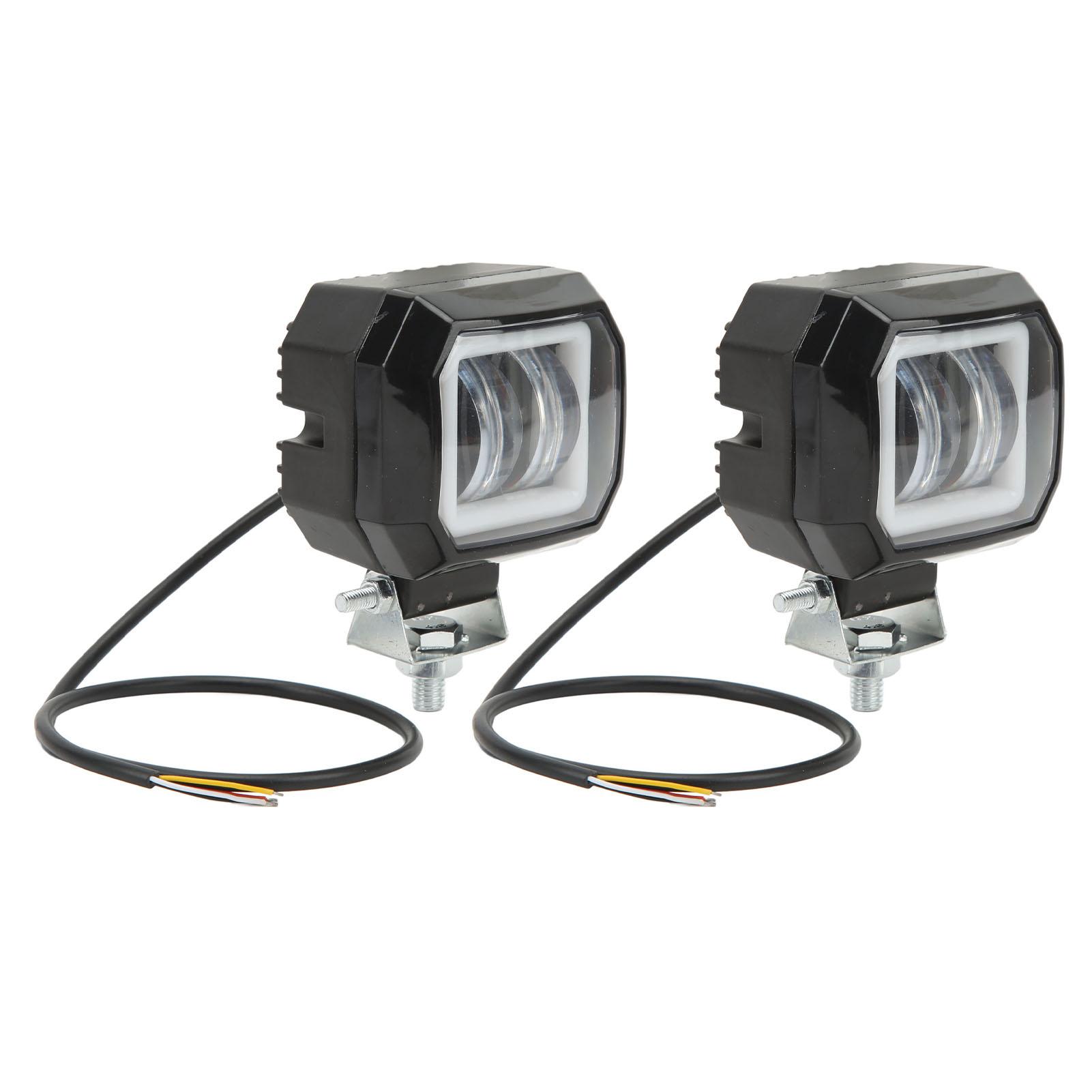 

20 Вт 6500К светодиодный квадратный прожектор DRL Angel Eyes боковые противотуманные фары для грузовиков Off красный