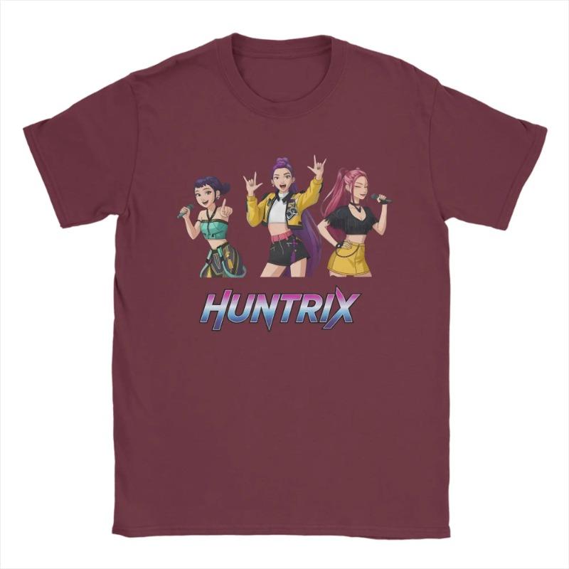 Cotton Tops Kpop Huntrix Girls Rumi Zoey Mira Kpop Demon Hunters T-Shirts Men Fashion Print Tee Shirt Vintage Clothes
