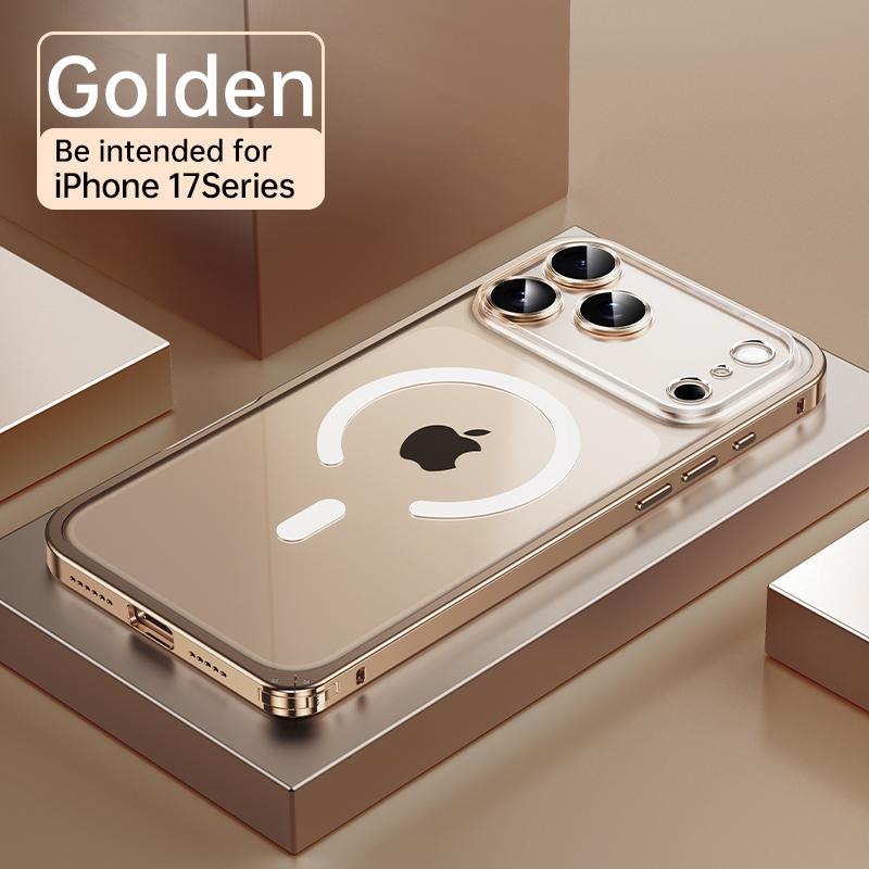 Aluminum Alloy Metal Frame Cover Lens film protection for Iphone 17 Pro Max 16 15 14 13 12 Pro Max Support for Magsafe Charging Case