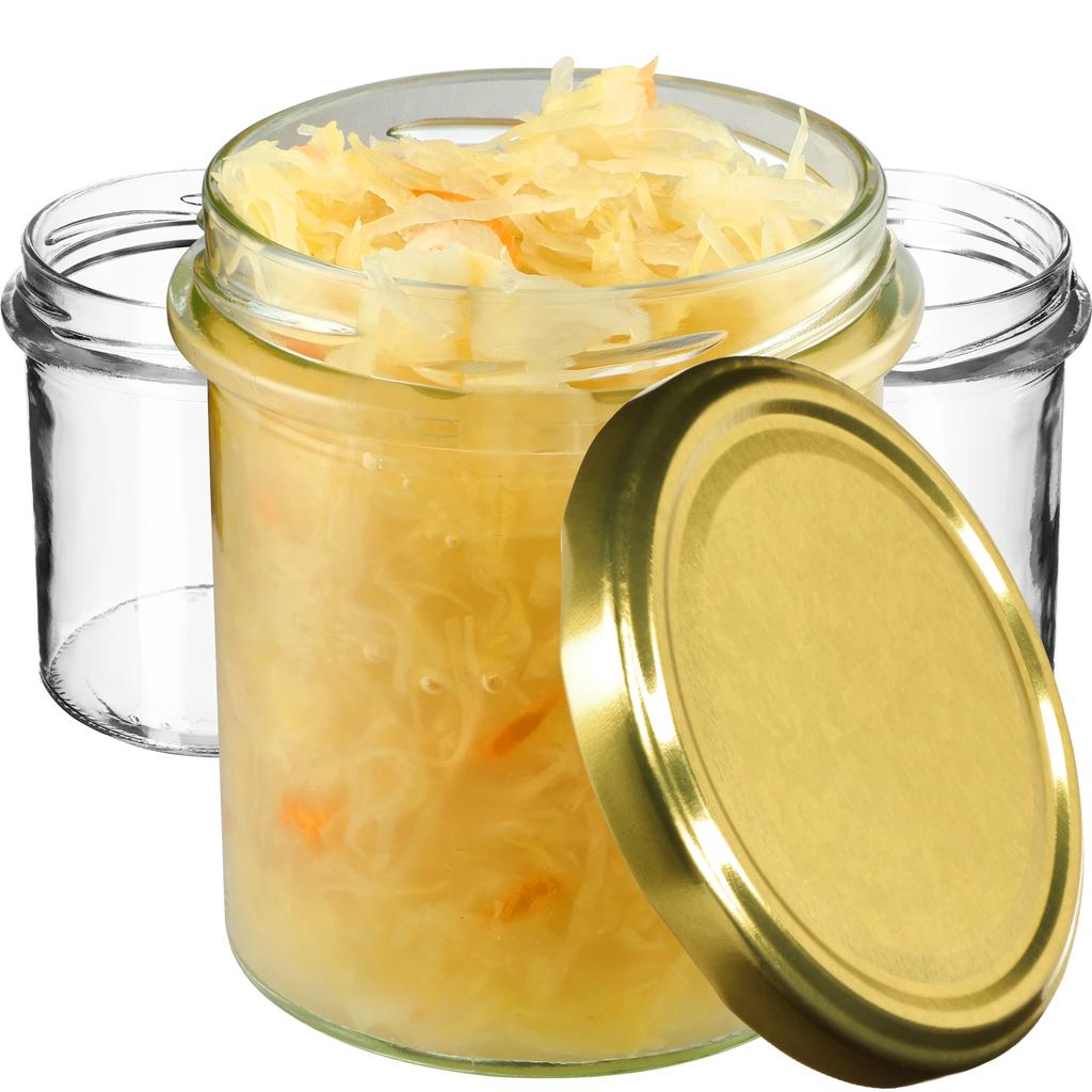 KADAX 10x Glas Glas 350ml Für Konserven Marmelade Honig Pastete Fleisch