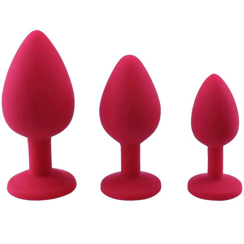 S/M/L Silicone Butt Plug Anal Plugs Prostate Massage Stimulator Anal Trainer for Couples Adult Erotic Sex Toys for Women Men Gay