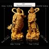 Natural Solid Wood Guan Gong Wei Tuo Protectors Statue Guardian Deity Solid Wood Carving Home RoomOffice Feng Shui Figure Statue