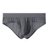 Men Briefs Mid-rise Side Opening Design Tight Cut Panties Solid Color Ice Silk Thin Perspective Breathable Smooth Underwear