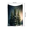 Tuniu Cozy Winter Forest Fleece Blanket for Sofa Bed Living Room Bedroom Decor Gift