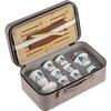 Dehua suet jade white porcelain set kung fu tea set cover bowl travel set company gifts can be added to customers