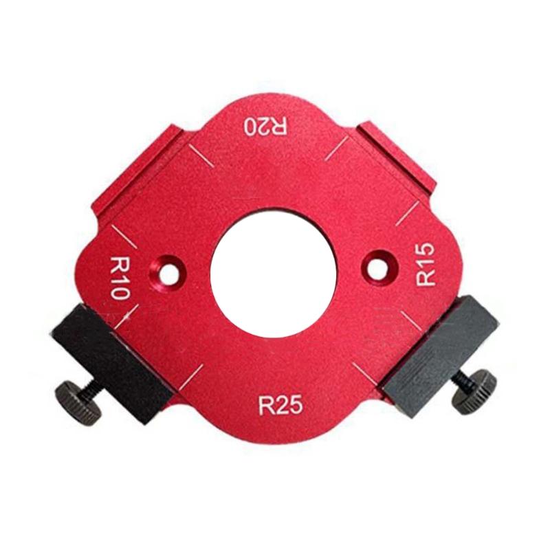 Pack of 2 Aluminum Alloy Round Corner Jigs Templates for Efficient Woodwork from 10 to 50R Size Cutting Templates